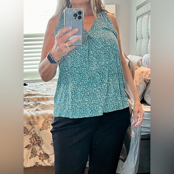 Liverpool top - teal and black print - Picture 4 of 5